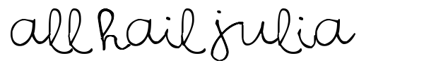 All Hail Julia font preview